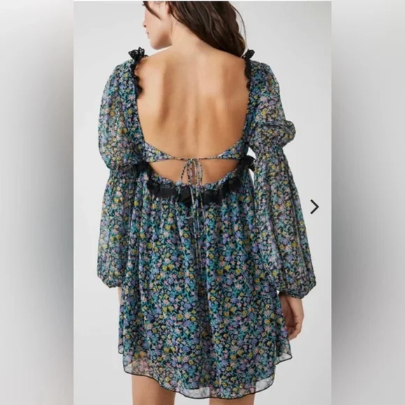 New Free People Pennie Mini Dress size L - Picture 5 of 17